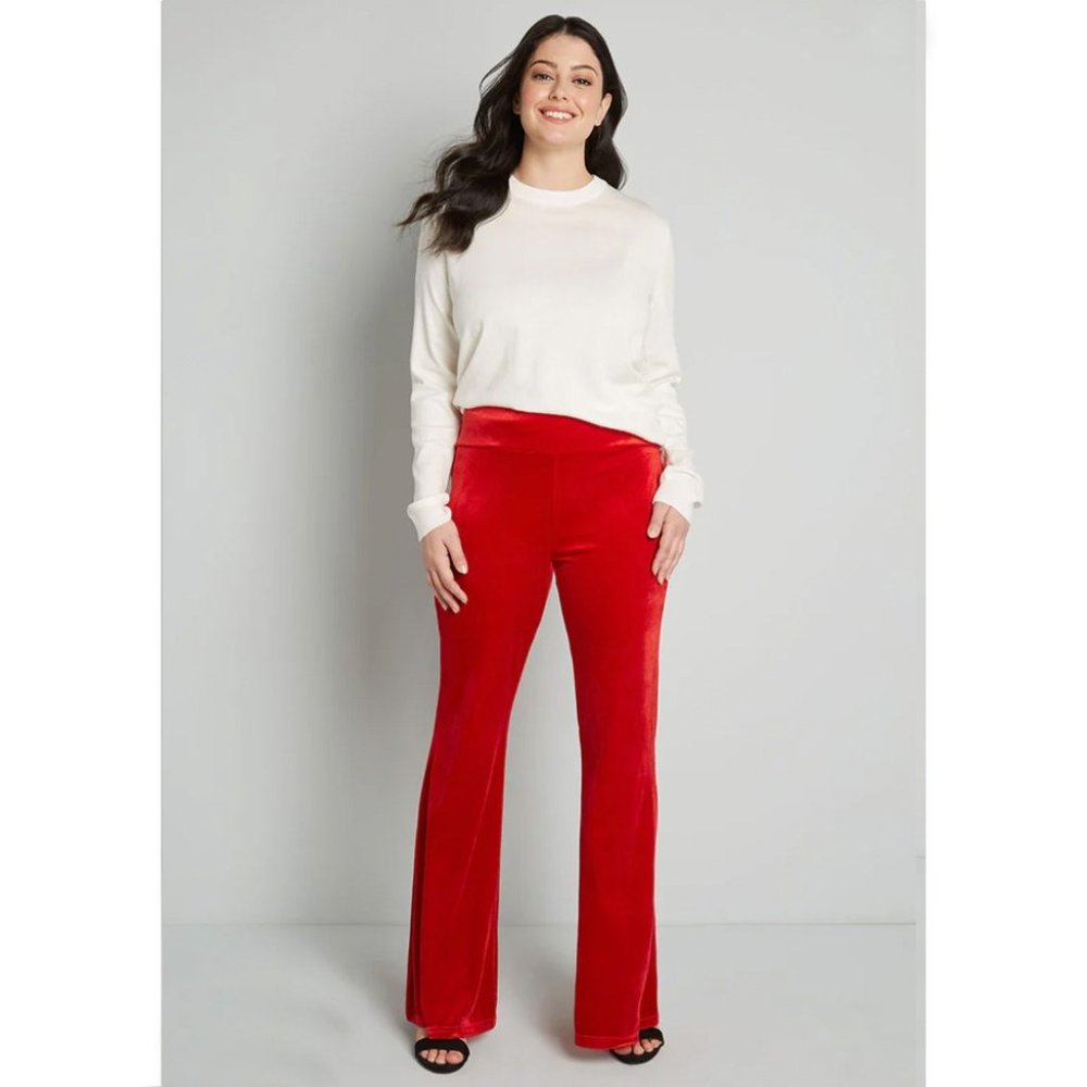 ModCloth Loving The Luxe Life Wide-Leg Pants